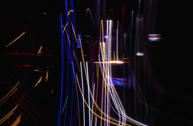 multi-coloured streams of light